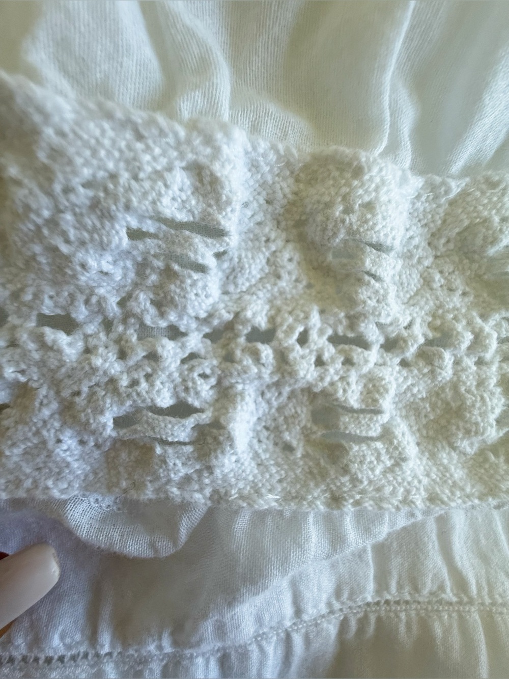 American Eagle White Cotton Midi Dress S Smocked Tiered Boho Prairie Cottagecore - Picture 13 of 13